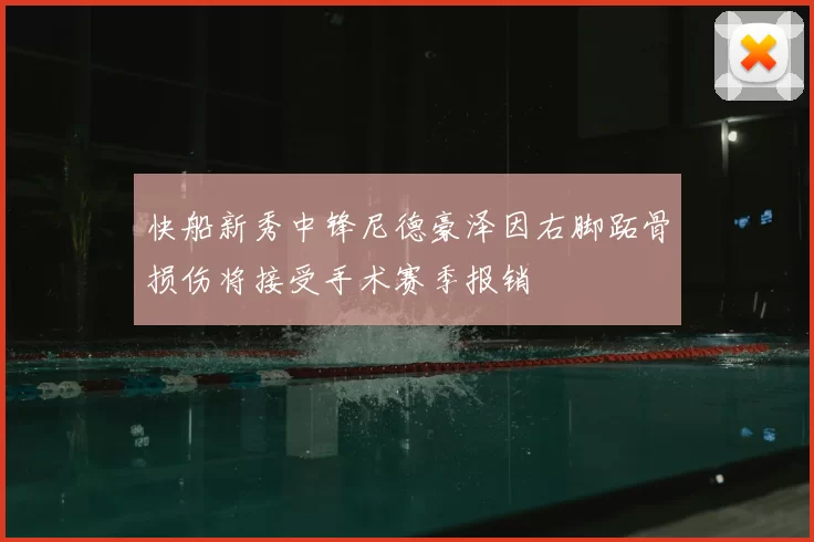 快船新秀中锋尼德豪泽因右脚跖骨损伤将接受手术赛季报销