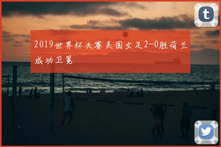 2019世界杯决赛美国女足2-0胜荷兰成功卫冕